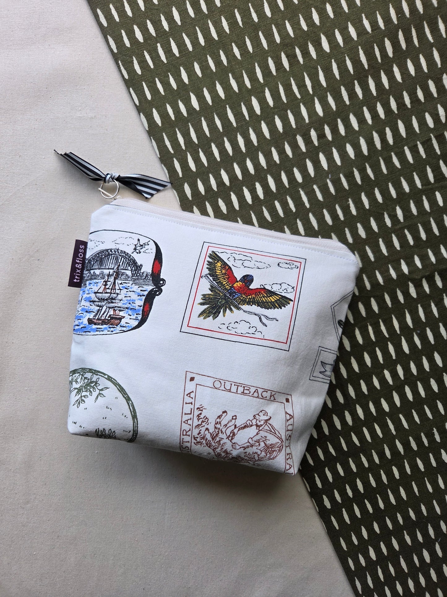 LAND OF PLENTY zipper pouch