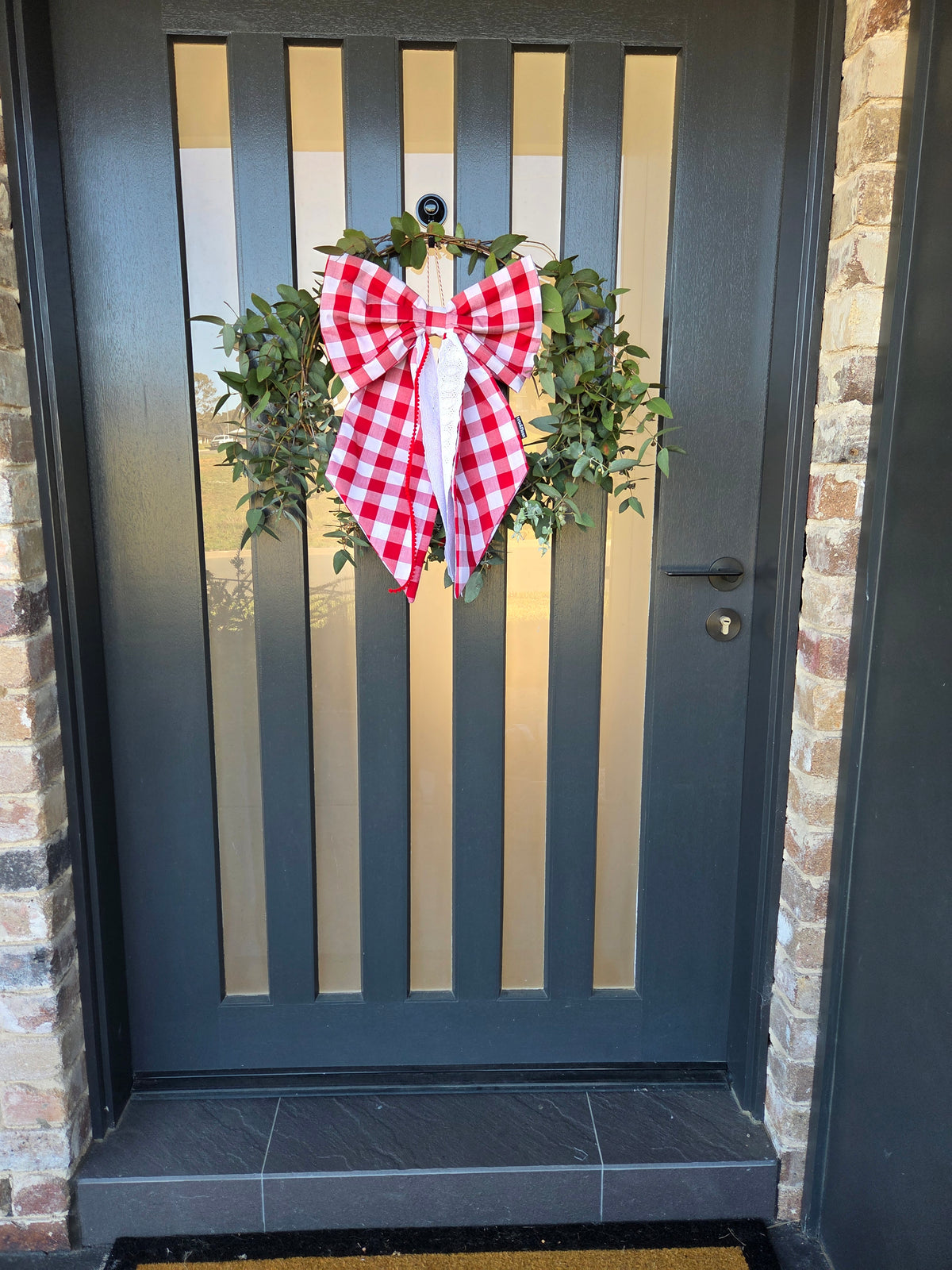 Giant Christmas Bow - Festive Gingham
