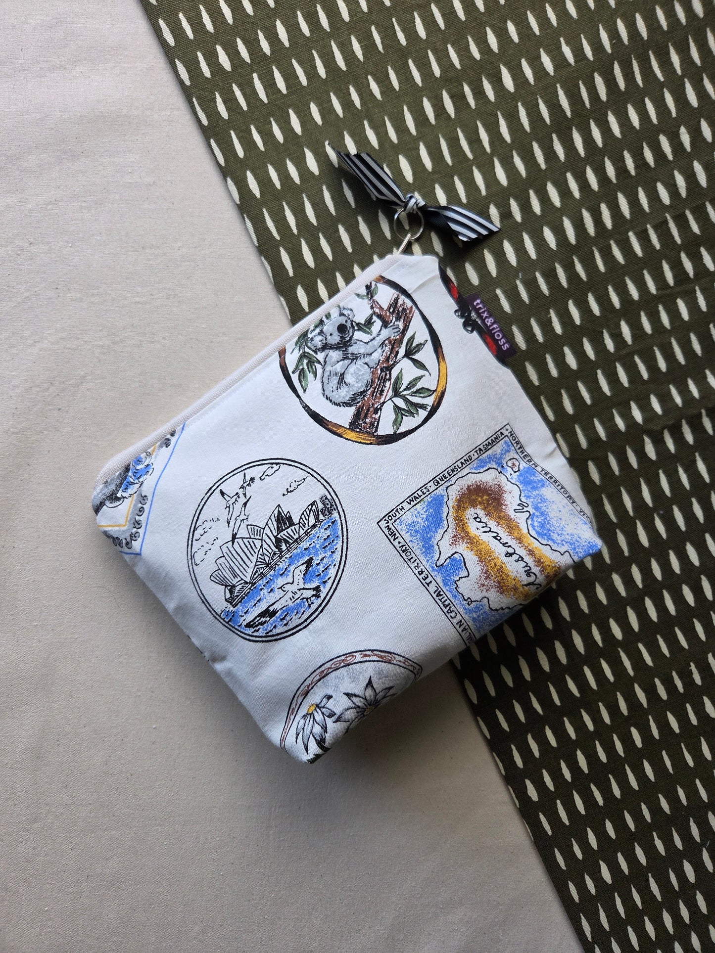 LAND OF PLENTY zipper pouch
