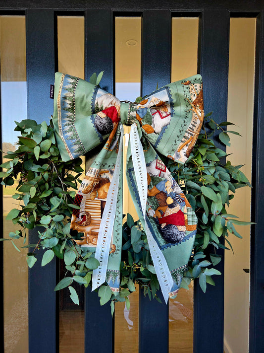 Giant Christmas Bow - Sage Green