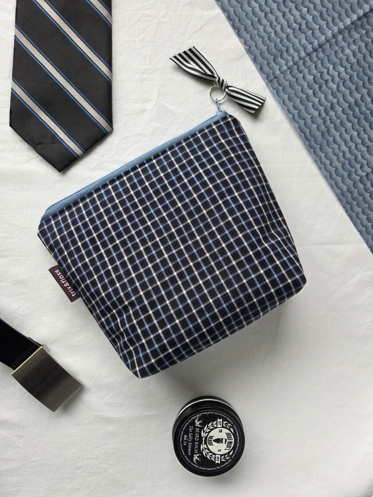 CHECKS & BALANCES zipper pouch