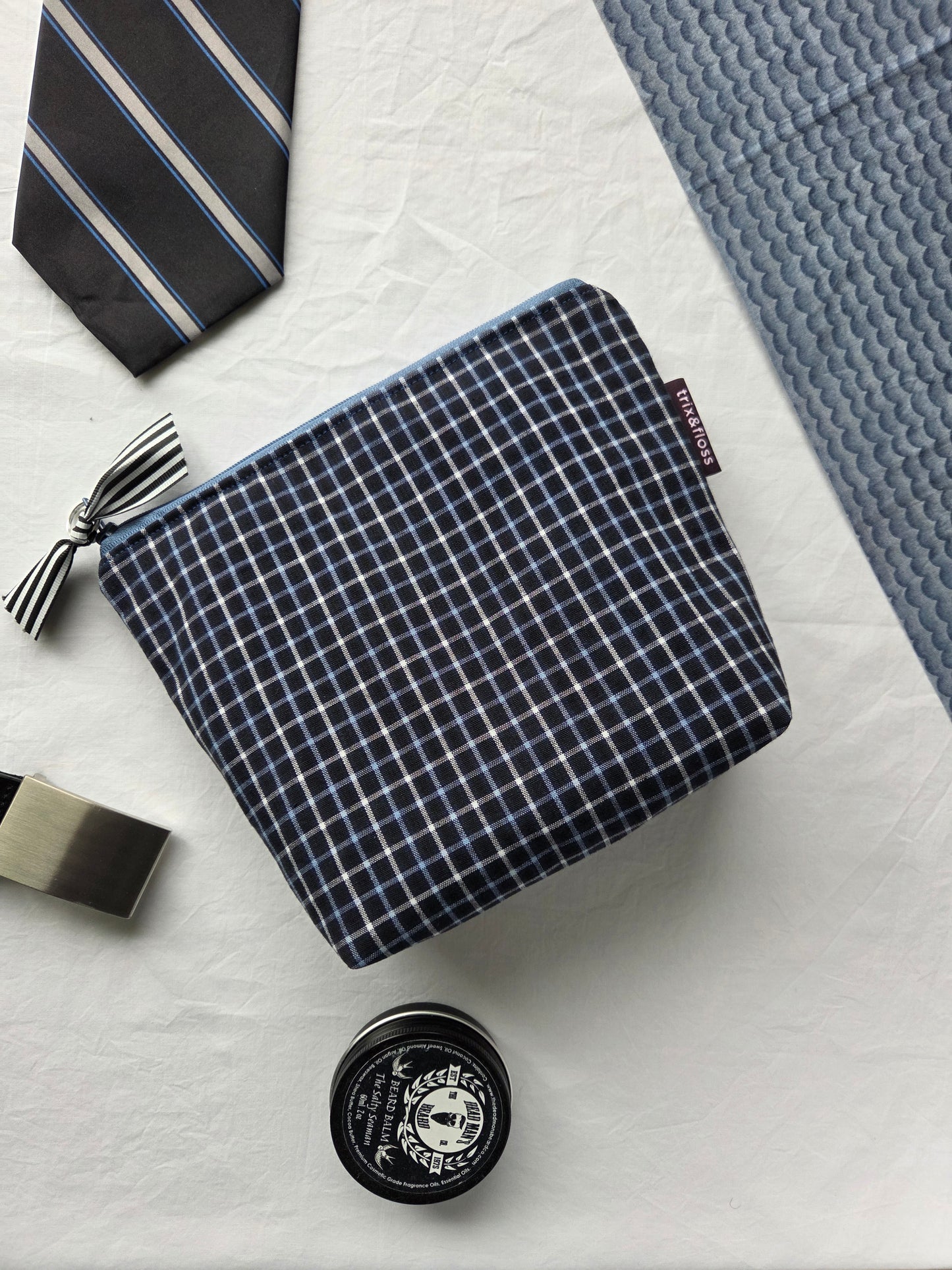 CHECKS & BALANCES zipper pouch