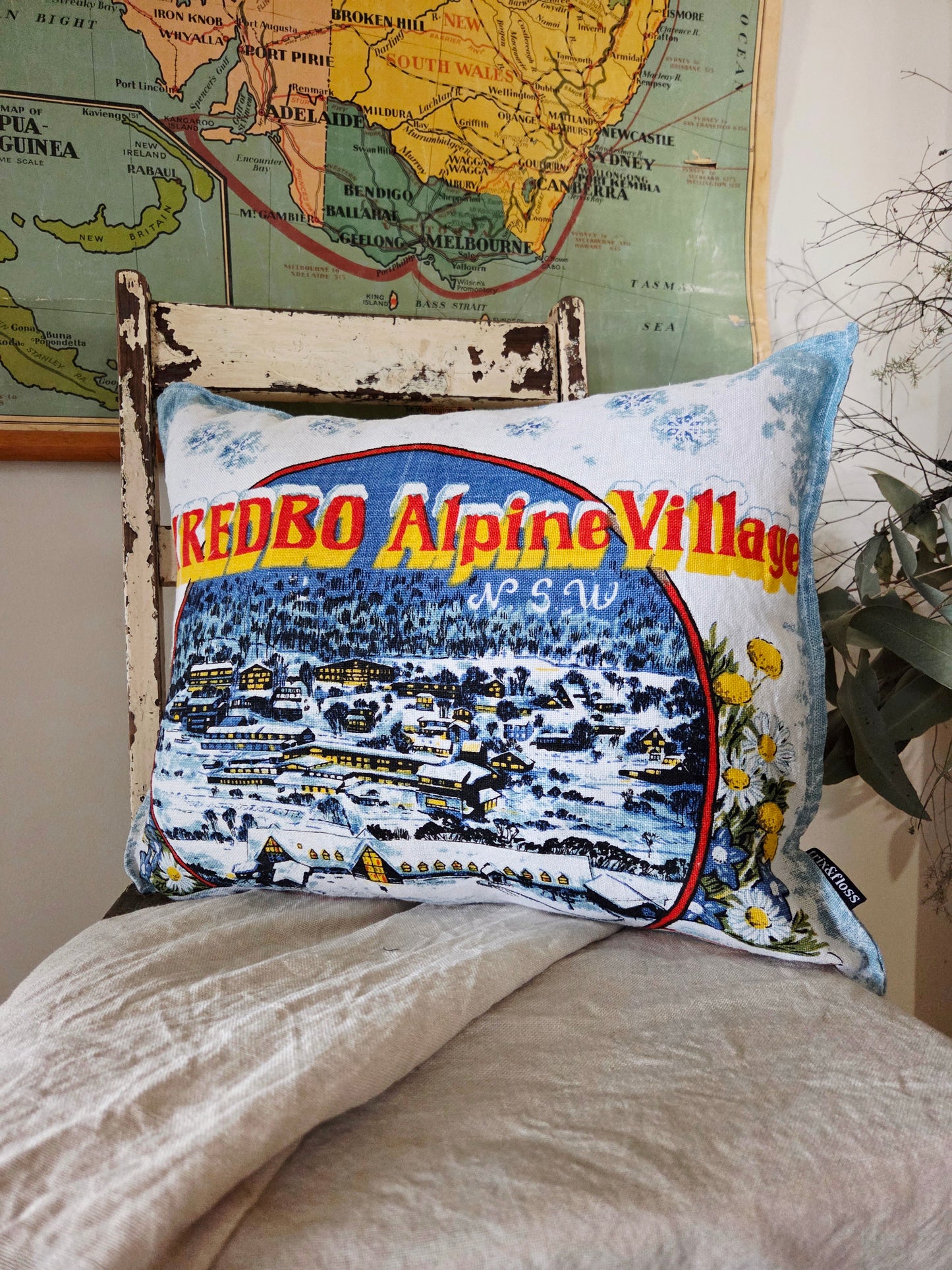 Retro Thredbo cushion