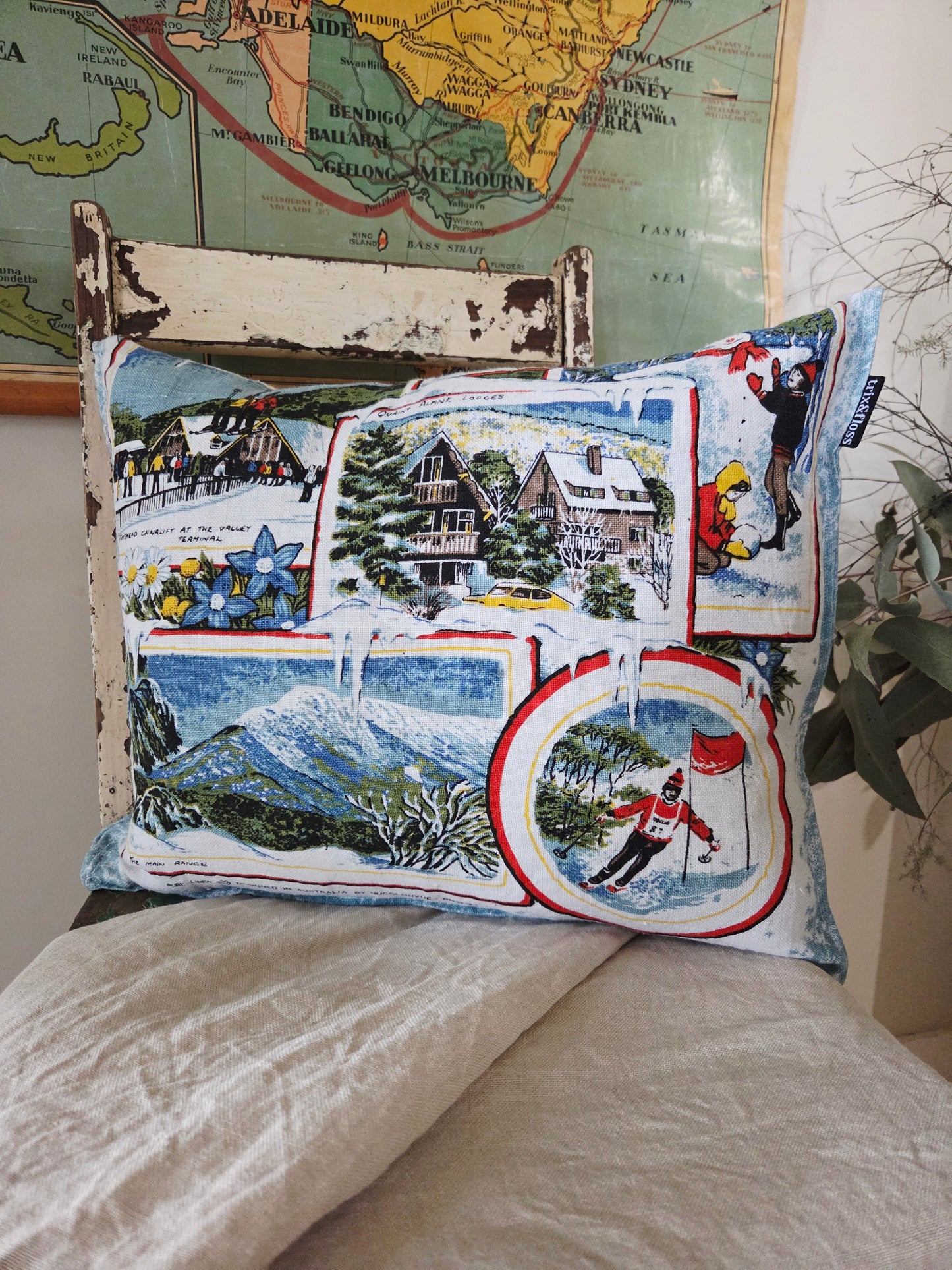 Retro Thredbo cushion