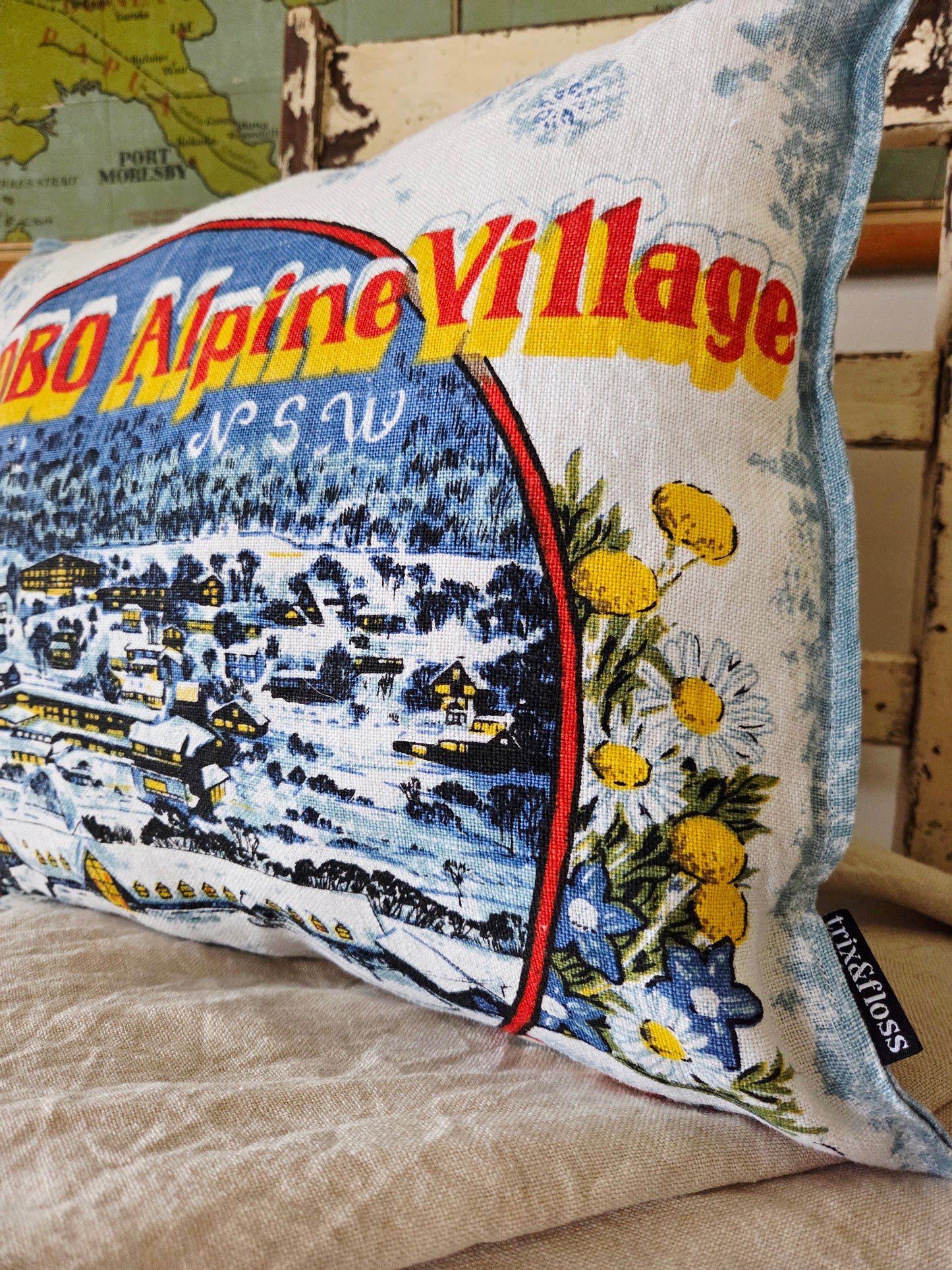 Retro Thredbo cushion