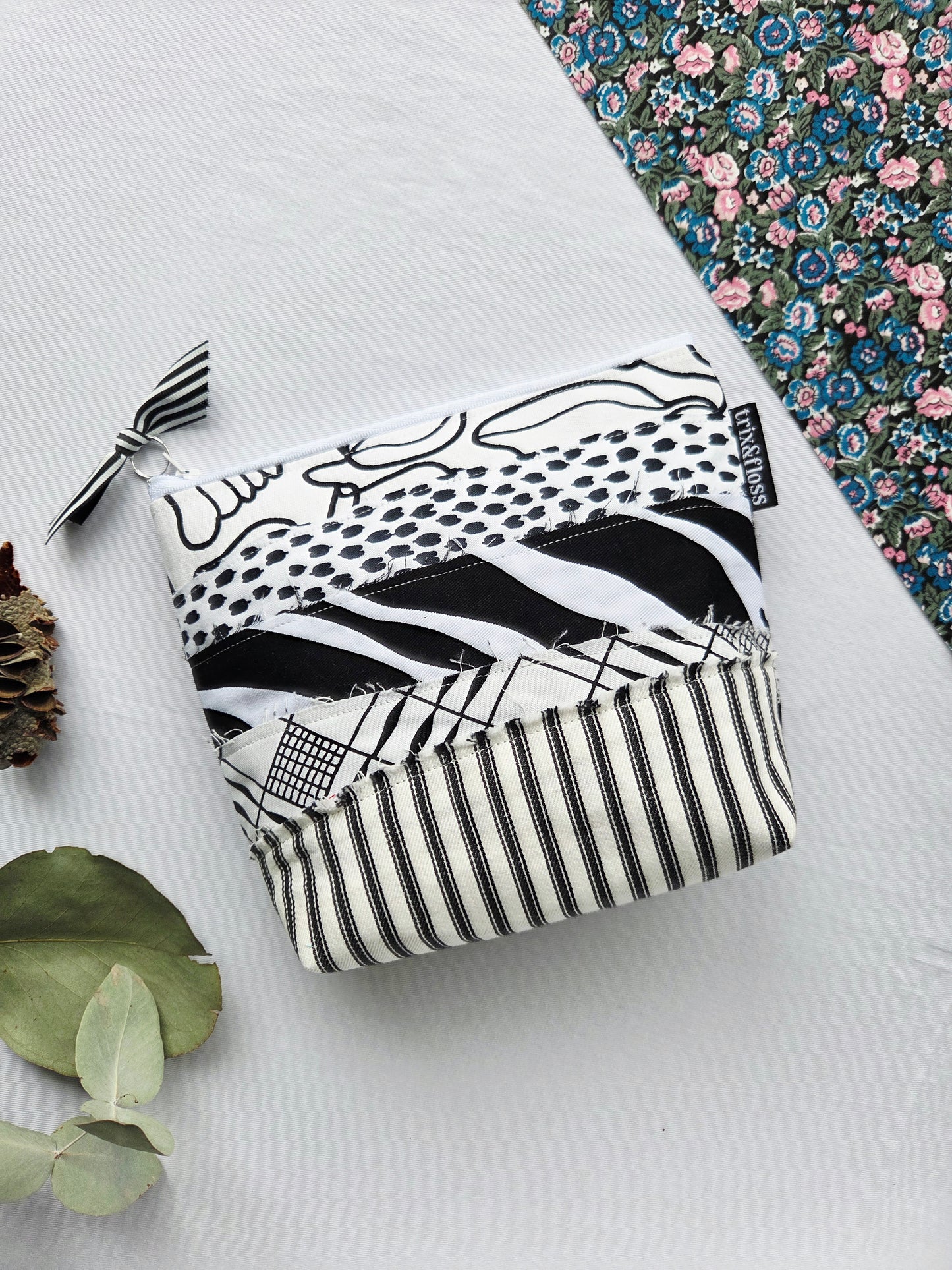 NO PLACE LIKE MONOCHROME zipper pouch