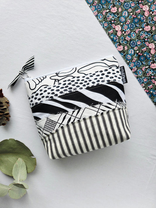 NO PLACE LIKE MONOCHROME zipper pouch