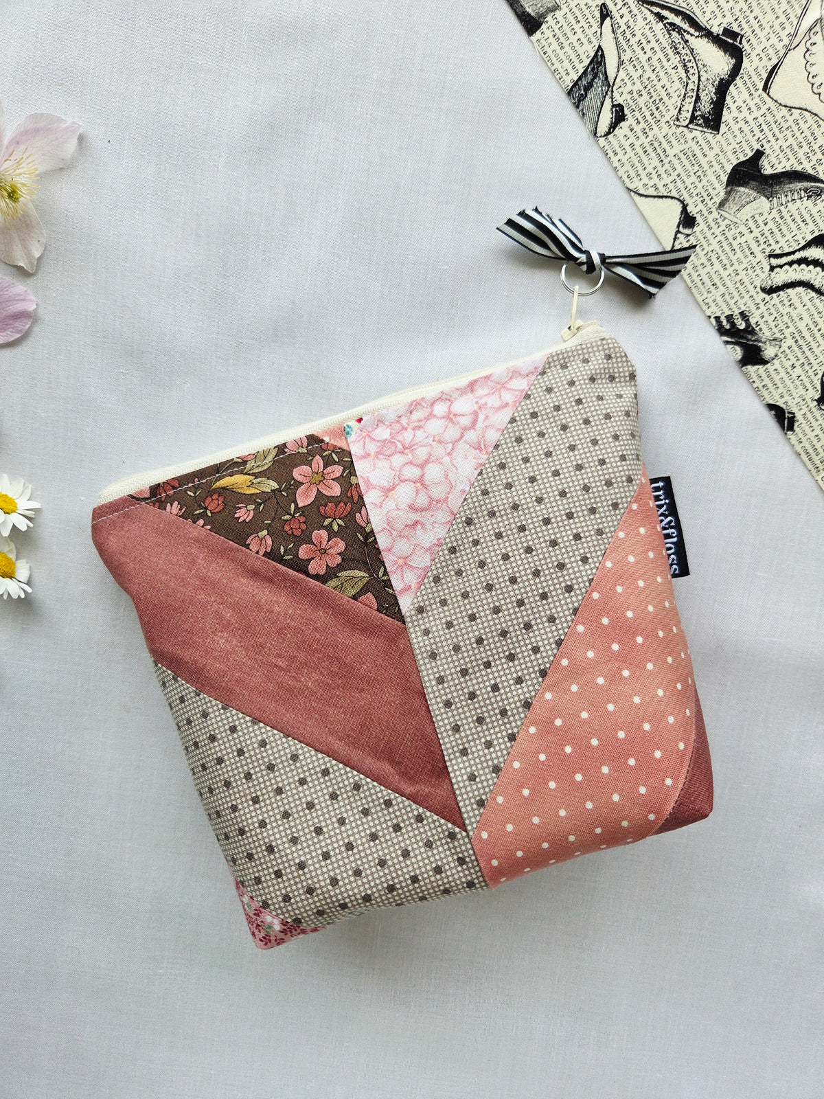 BLUSH CRUSH zipper pouch